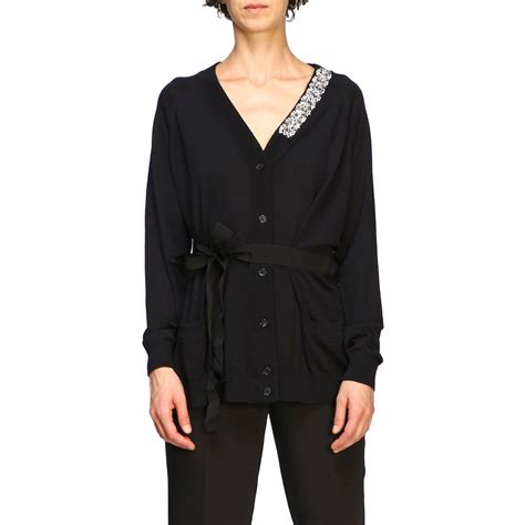 women prada cardigan wiht raccoon|prada sweater for women.